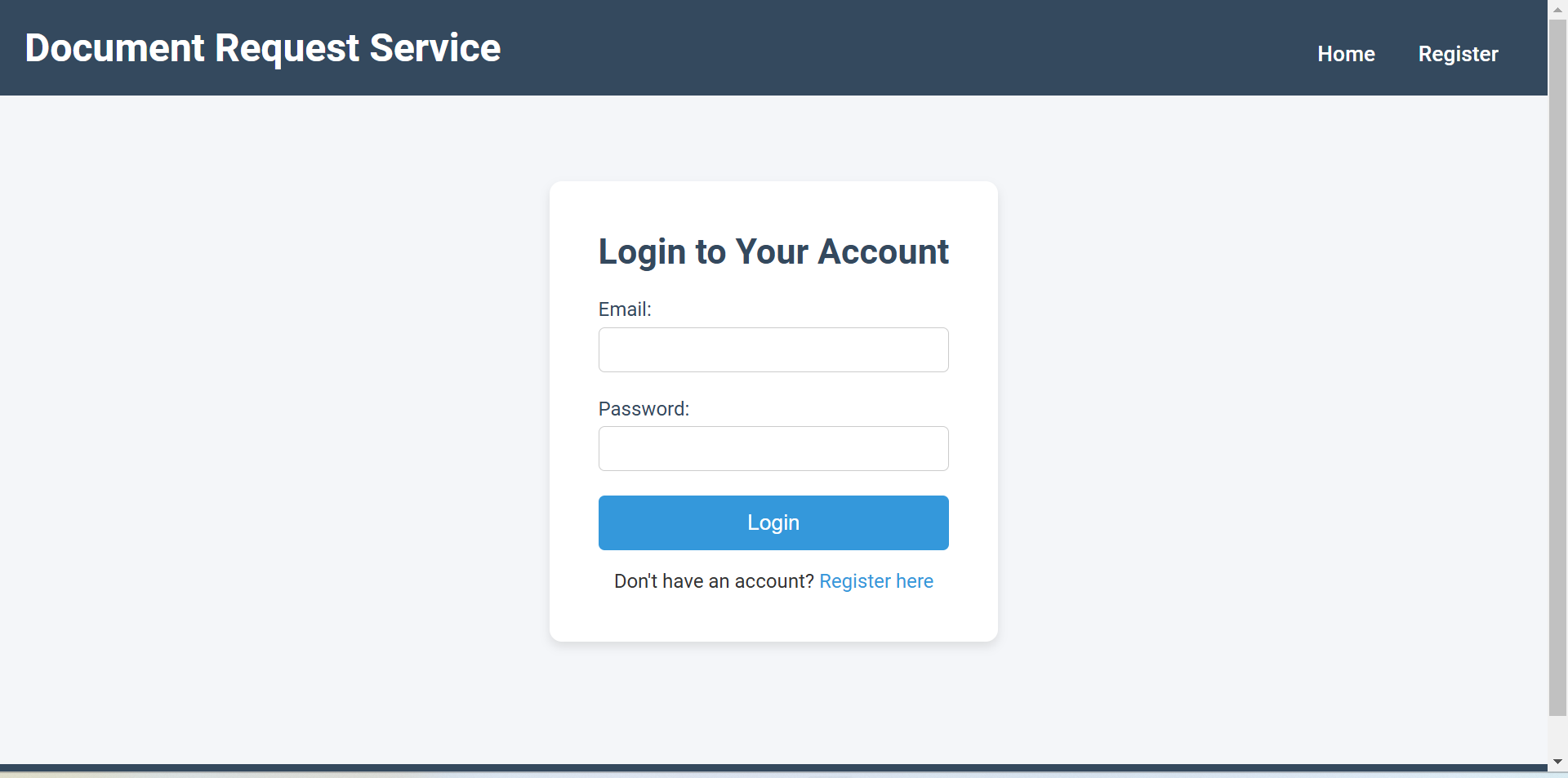 Login Page Screenshot