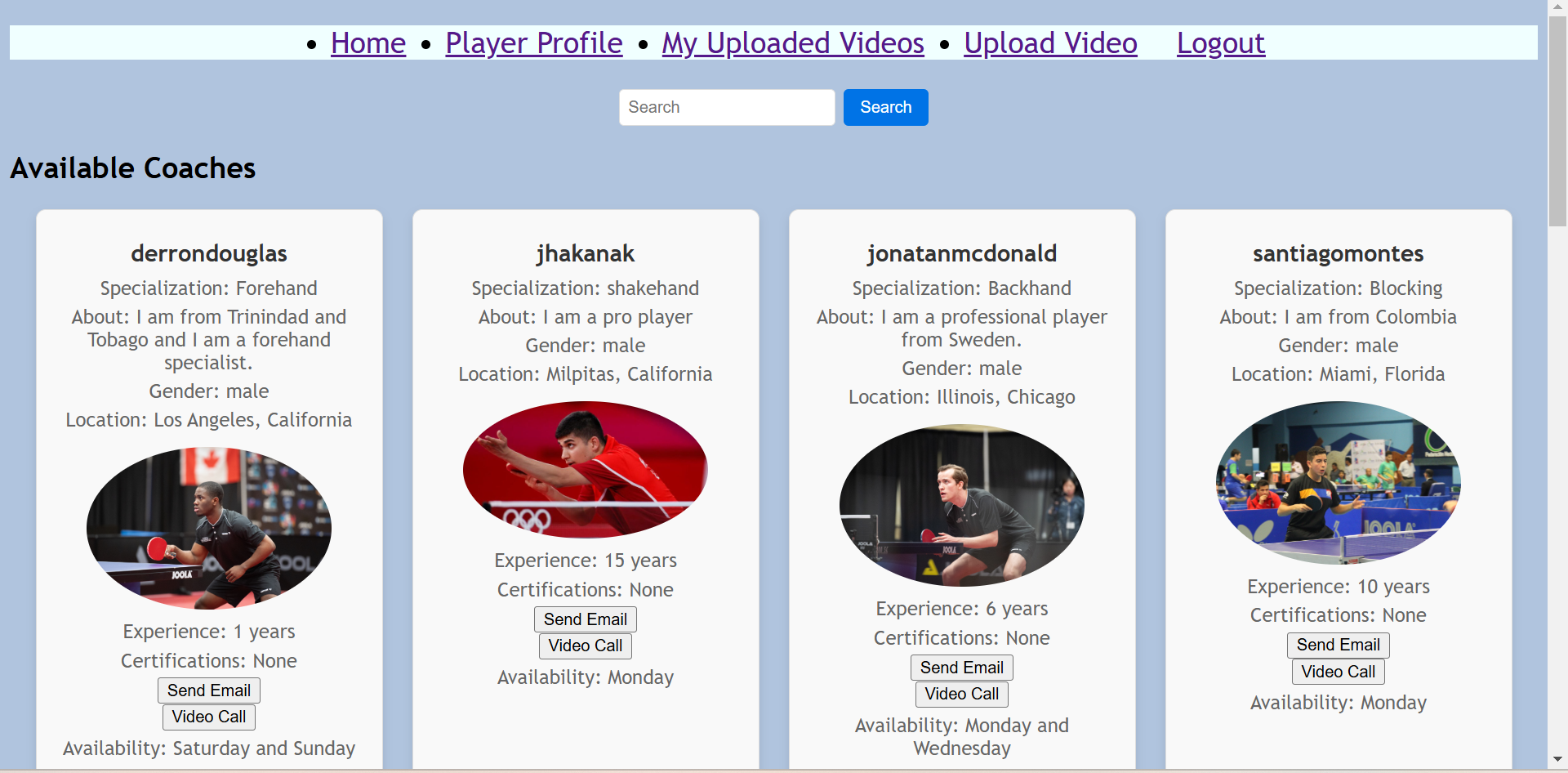 Player Page